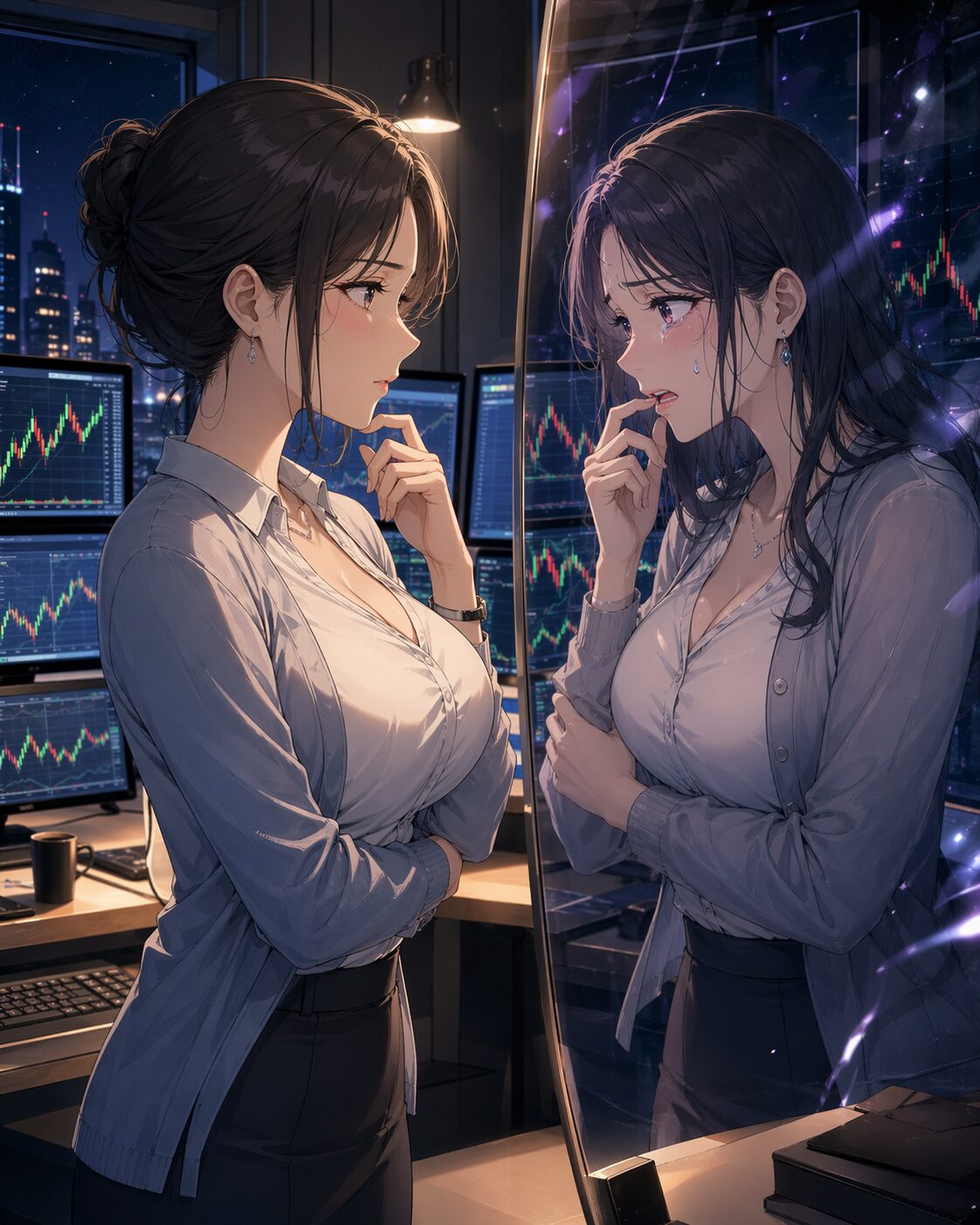 FXメンタルのイメージ：相場よりも自分自身と戦うトレーダー