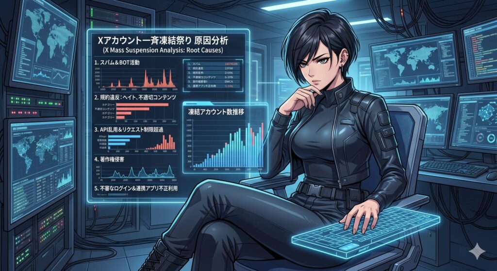 【2026年4月最新】X(旧Twitter)凍結祭りとは?原因・対策・解除方法を徹底解説 3 Gemini Generated Image dh3l7zdh3l7zdh3l