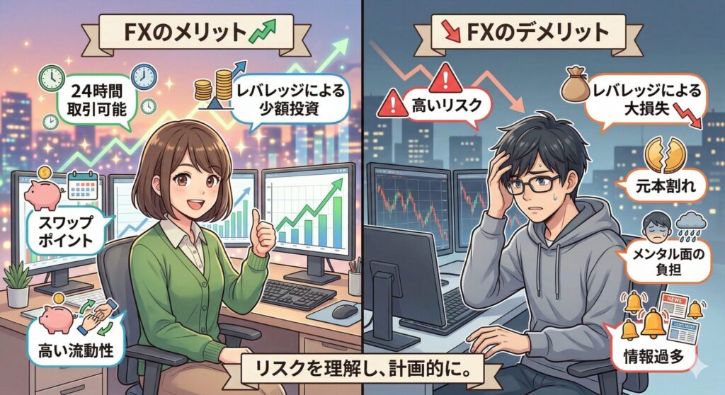 【2026年最新】FX初心者が失敗しないための完全ガイド|始め方・やり方をゼロから解説 11 Gemini Generated Image ox4fzvox4fzvox4f