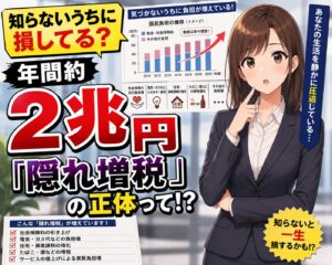 知らないうちに損してる？年間約2兆円「隠れ増税」の正体