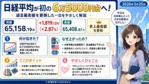 日経平均が初の6万5000円台へ！過去最高値を更新した一日をやさしく解説
