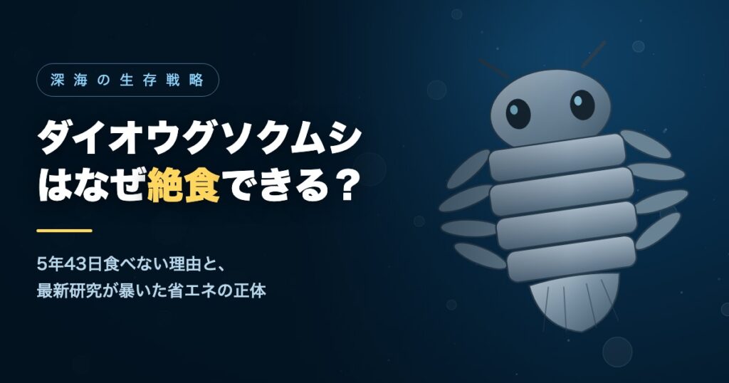ダイオウグソクムシが深海でなぜ絶食できるのかを解説するイメージ画像