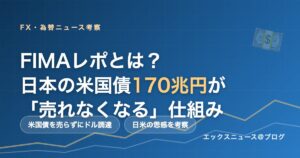 FIMAレポとは？日本の米国債170兆円が売れなくなる仕組みの解説図