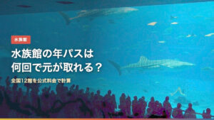 沖縄美ら海水族館の大水槽。水族館の年間パスポートは何回で元が取れるかを全国12館で計算した記事のアイキャッチ