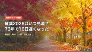 紅葉2026はいつ見頃？東京は11月末・73年で16日遅くなった理由