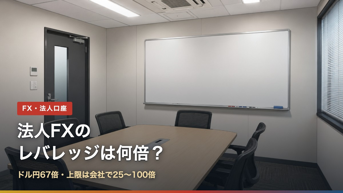 法人FXのレバレッジは何倍?ドル円67倍・上限は会社で25〜100倍