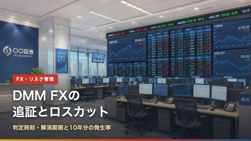 DMM FXの追証とロスカット。判定時刻・解消期限と10年分の発生率