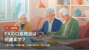 FXの口座開設は何歳まで？上限74歳と80歳の壁・18歳の条件を13社比較