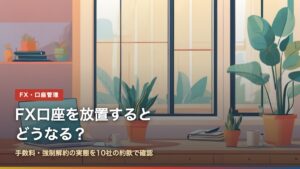 FX口座を放置するとどうなる？手数料・強制解約の実態を10社で確認