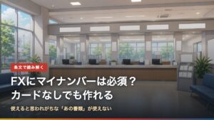 FXの口座開設にマイナンバーカードは必須ではないことを示すアイキャッチ画像
