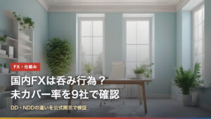 国内FXは呑み行為？DD・NDDの違いと未カバー率を9社で確認
