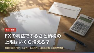 FXの利益でふるさと納税の上限はいくら増える？2026年版の年収別早見表