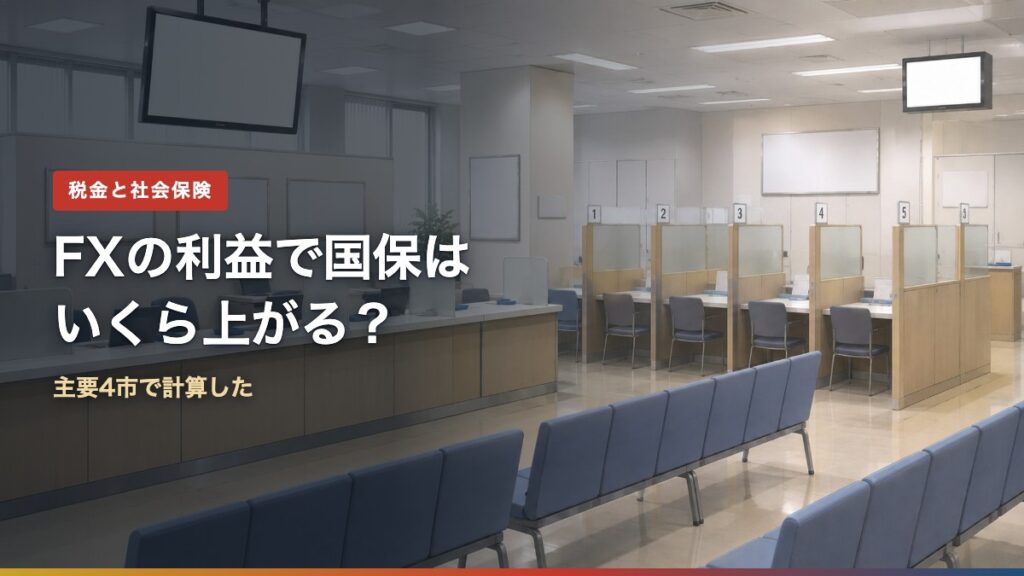 FXの利益と国民健康保険料を主要4市で計算したアイキャッチ