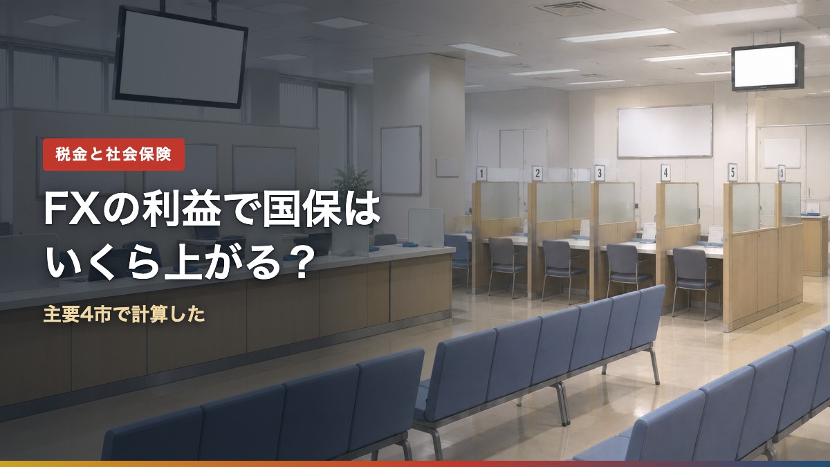 FXの利益と国民健康保険料を主要4市で計算したアイキャッチ