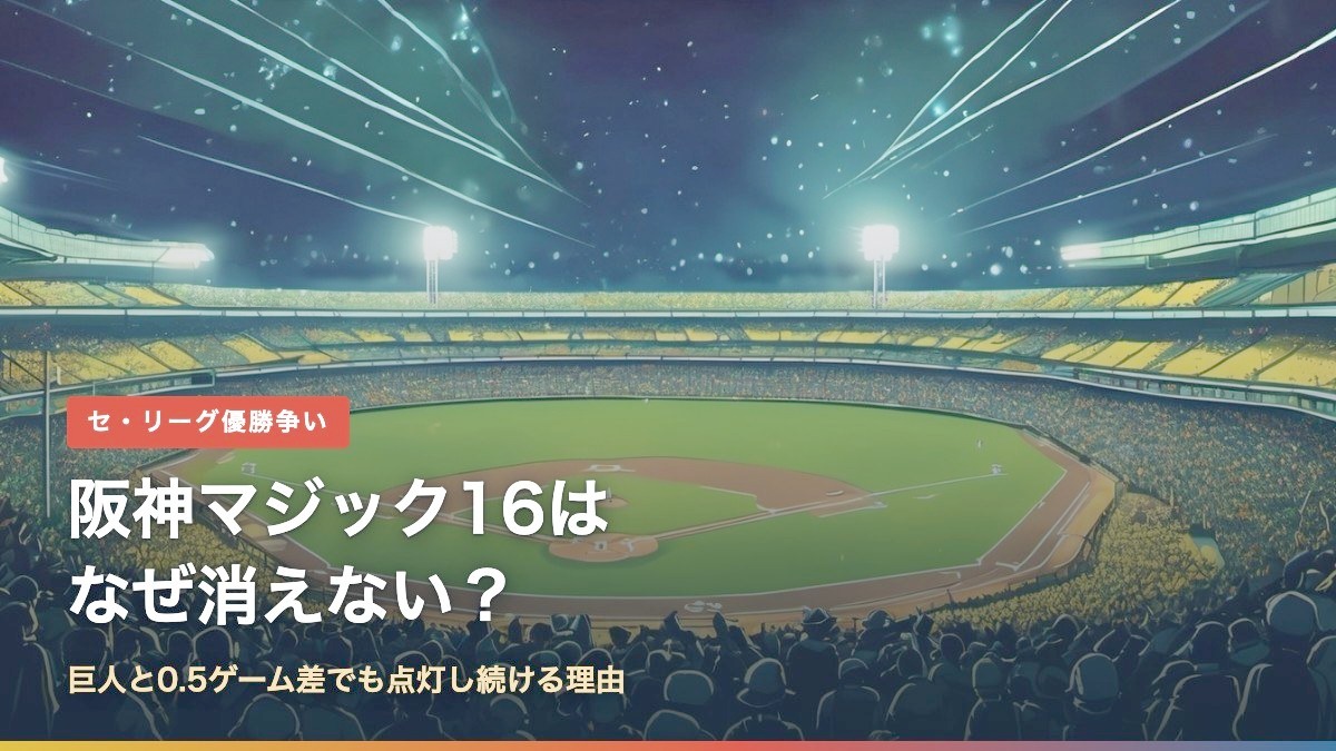 阪神の優勝マジック16はなぜ消えない？巨人0.5差でも点灯し続ける理由