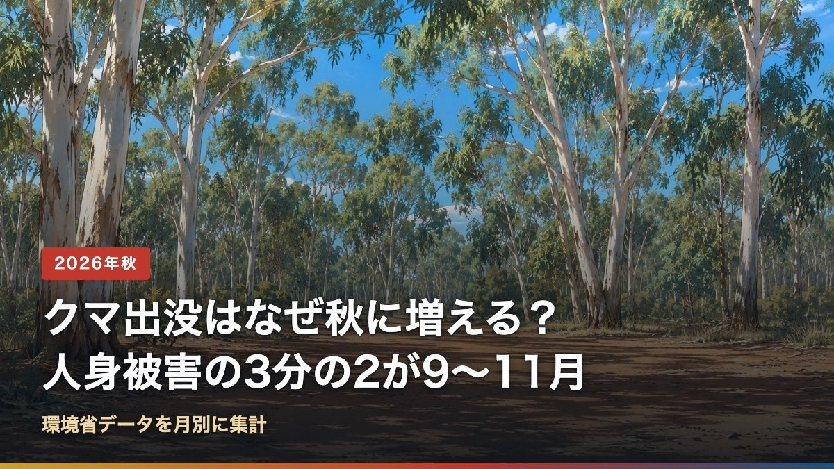 クマの出没が秋に増える理由と月別の人身被害の集中