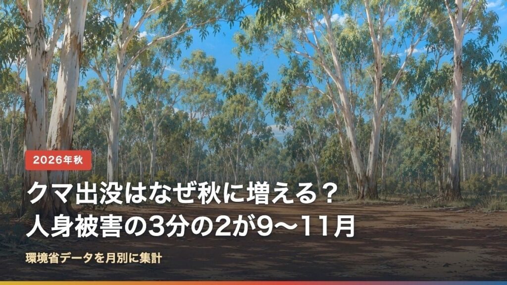 クマの出没が秋に増える理由と月別の人身被害の集中