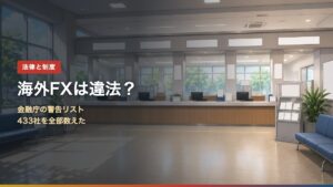 海外FXの違法性を金融庁の警告リスト433社で確認するアイキャッチ