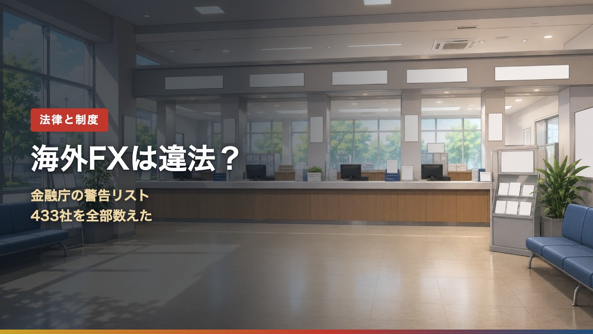海外FXの違法性を金融庁の警告リスト433社で確認するアイキャッチ