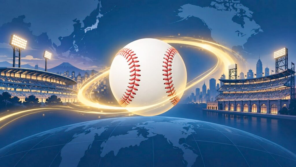日本のプロ野球からメジャーリーグへポスティング制度で移籍し譲渡金が支払われる仕組みのイメージ