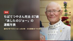 漫画家のちばてつやさん（2023年11月、首相官邸）（ちばてつやさん死去、87歳）