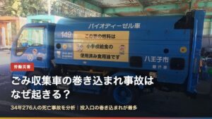 ごみ収集車の巻き込まれ事故はなぜ起きる？（写真は東京都八王子市の回転板式ごみ収集車）