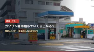 日本のセルフ式ガソリンスタンド（ガソリン補助縮小でいくら上がる？）