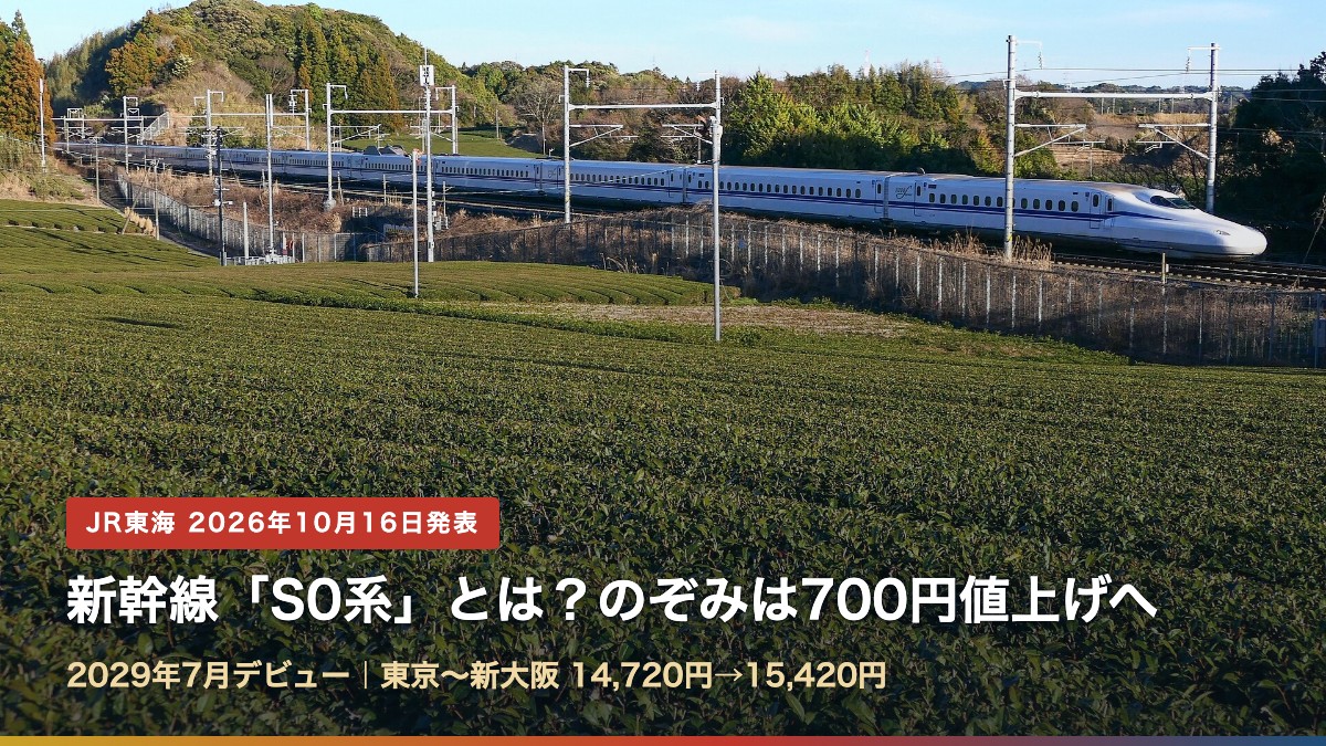 東海道新幹線N700S(新幹線「S0系」とは?のぞみは700円値上げへ)