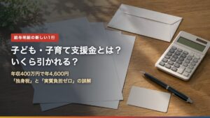子ども・子育て支援金とは？いくら引かれる？（給与明細と電卓）