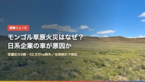 モンゴルの草原（モンゴル草原火災はなぜ？日系企業の車が原因か）