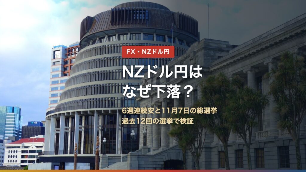 NZドル円はなぜ下落？6週連続安と11月総選挙（ニュージーランド国会議事堂ビーハイブ）
