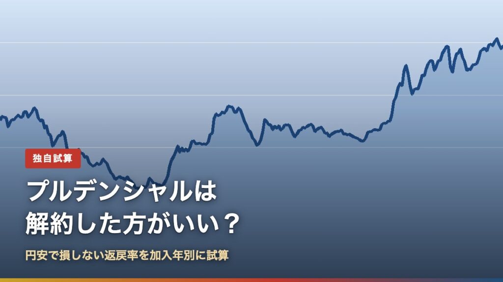 プルデンシャルは解約した方がいい？円安で損しない返戻率を加入年別に試算（ドル円の推移グラフ）
