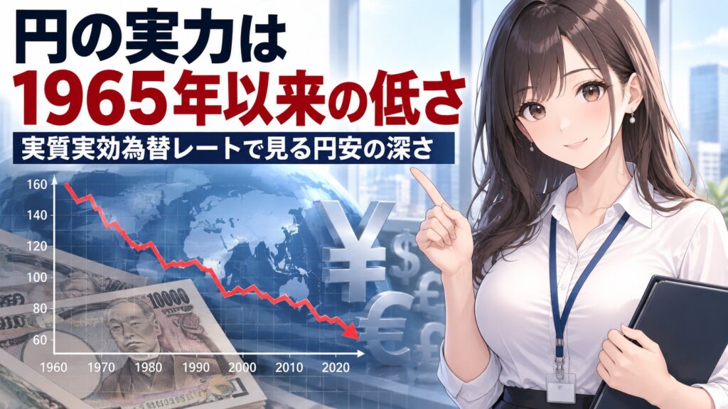 円の実力は1965年以来の低さ 実質実効為替レートで見る円安の深さ